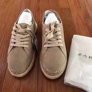 Zara Espadrille Lace Up Shoes